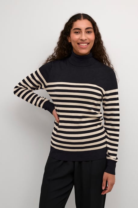 Pullover Slim fit black offwhite - Image 4
