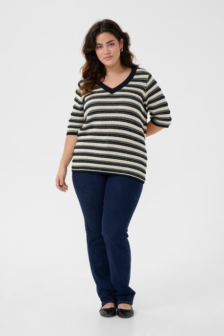 Pullover Loose fit black offwhite - Image 1