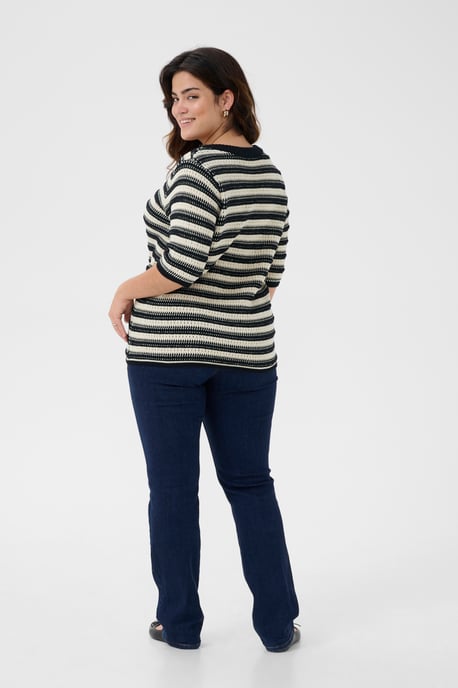 Pullover Loose fit black offwhite - Image 3