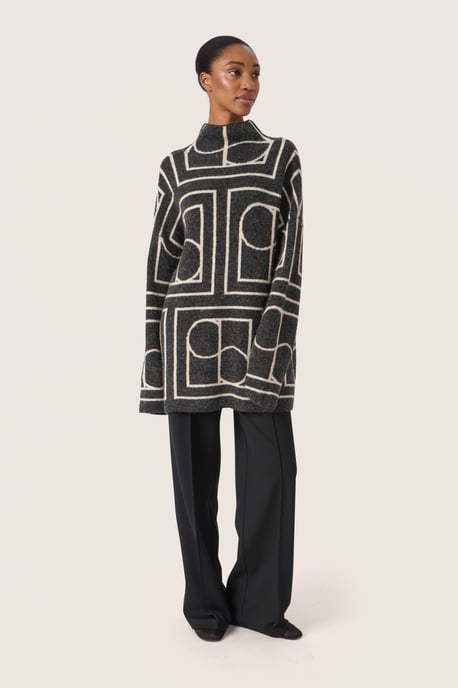 Pullover Casual fit black offwhite - Image 1