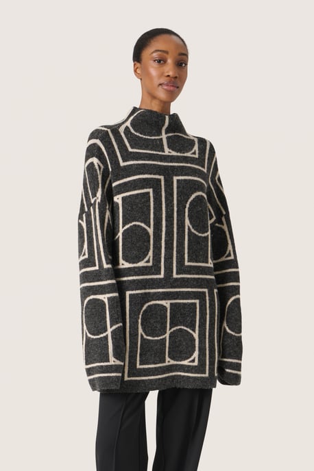Pullover Casual fit black offwhite - Image 2