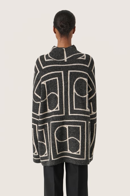 Pullover Casual fit black offwhite - Image 3