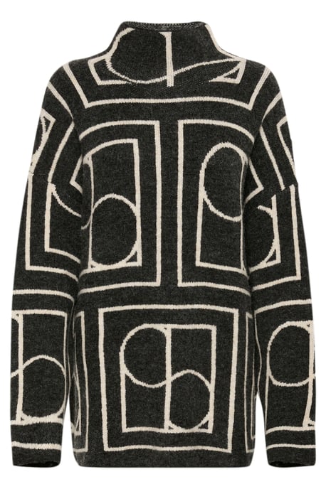 Pullover Casual fit black offwhite - Image 4