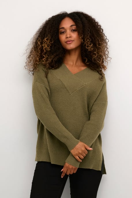 Pullover Oversize fit olive - Image 2