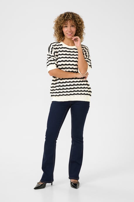 Pullover Straight fit black offwhite - Image 1