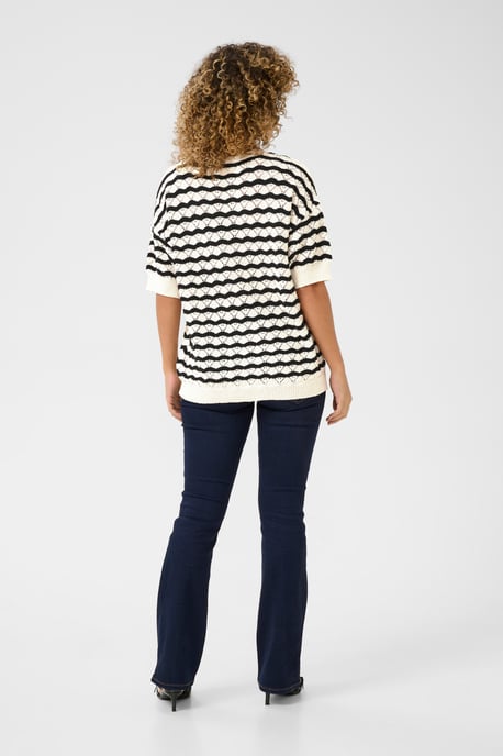 Pullover Straight fit black offwhite - Image 2