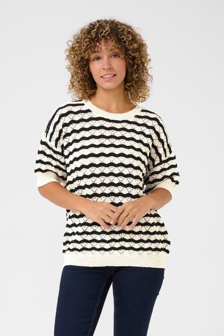 Pullover Straight fit black offwhite - Image 3