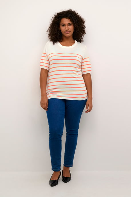 Pullover Regular fit white orange - Image 1