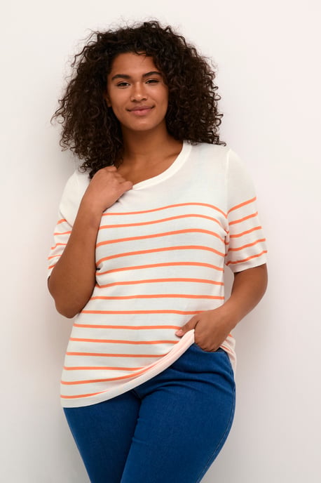 Pullover Regular fit white orange - Image 3