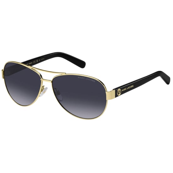 Marc Jacobs Grey Gradient Lensed Gold Detail Zwarte Zonnebril - Image 1