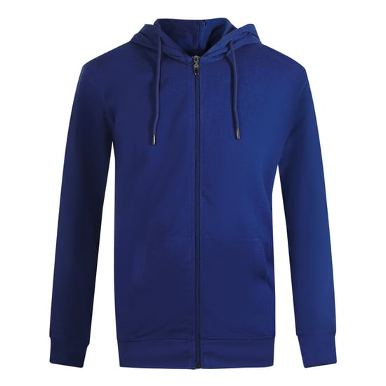 Cavalli Class Floral Bold Logo Irisblauwe Hoodie Met Rits - Image 1