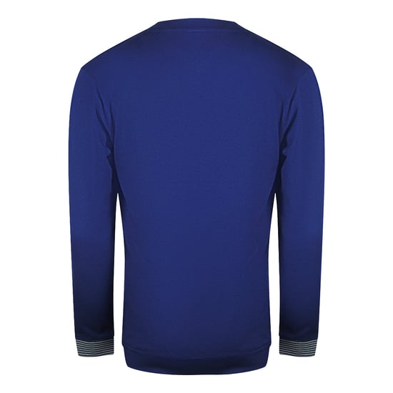 Cavalli Class Bold Multi Logo Irisblauwe Ronde Hals Sweatshirt - Image 2