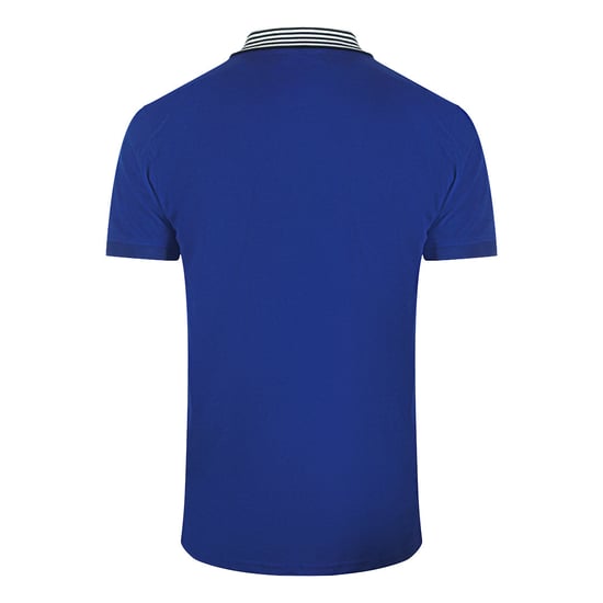 Cavalli Class Gestreepte Kraag Irisblauw Poloshirt - Image 2