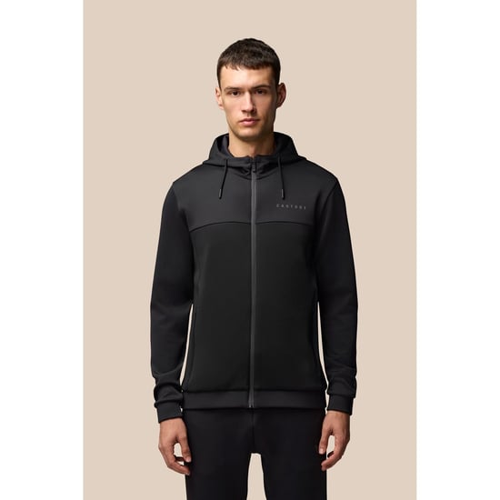 Castore Scuba Volledige Rits Hoody Polyester Heren Zwarte Hooded Sweatshirt - Image 1