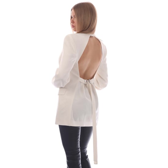 Women's Hugo Boss Jabuckle1 Oversize-Fit Jacket in White - Image 3