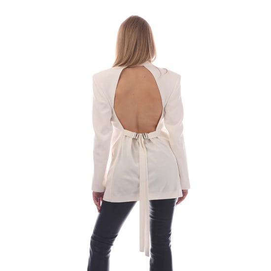Women's Hugo Boss Jabuckle1 Oversize-Fit Jacket in White - Image 4