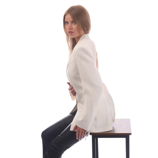 Women's Hugo Boss Jabuckle1 Oversize-Fit Jacket in White - Image 5