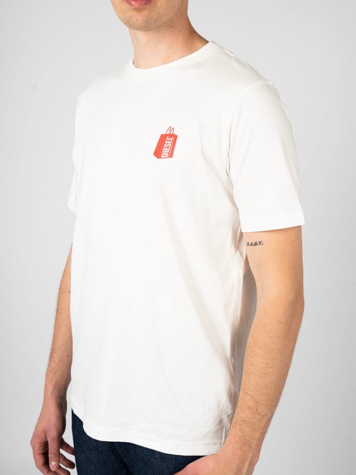 Diesel T-shirt T-Just Mannen Wit - Image 4