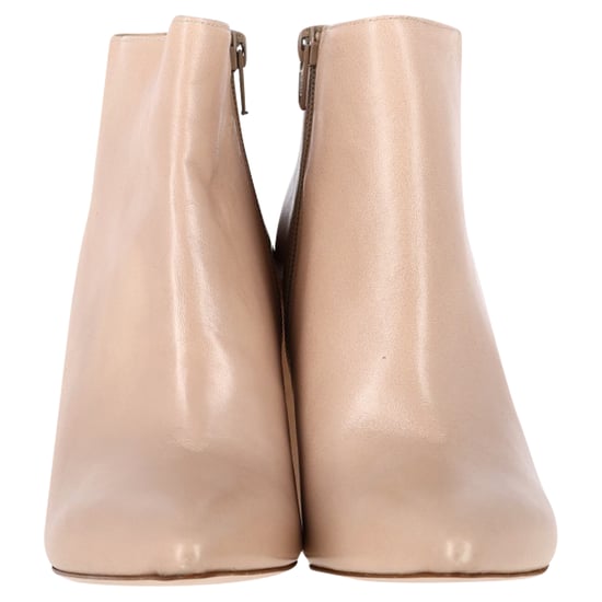 Stuart Weitzman Blockhak Enkellaarsjes in Nude Leer - Image 2