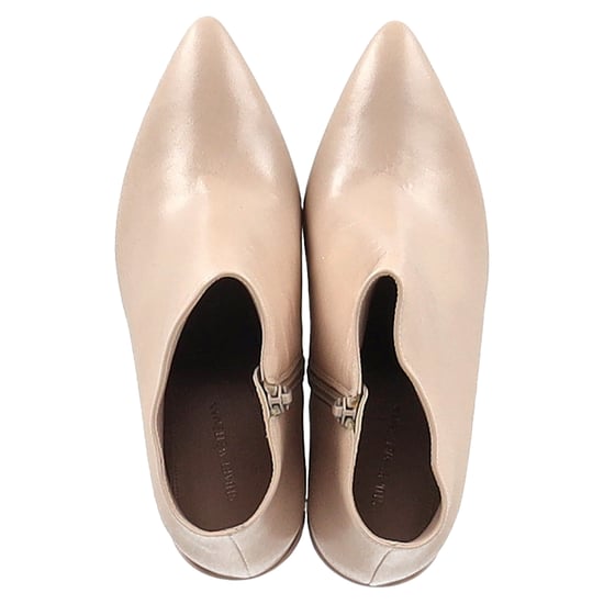 Stuart Weitzman Blockhak Enkellaarsjes in Nude Leer - Image 3