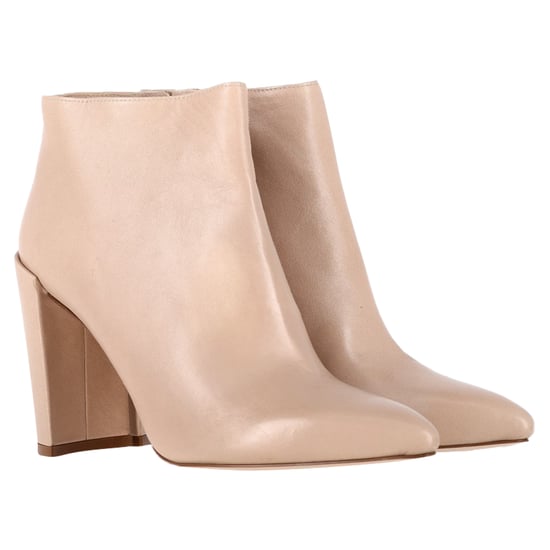 Stuart Weitzman Blockhak Enkellaarsjes in Nude Leer - Image 4