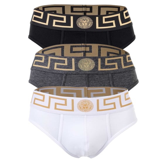 Versace Onderbroeken Tri-Pack Jersey Topeka Bi-Stretch Katoen Organisch Nieuw Logo Boxershort - Image 1