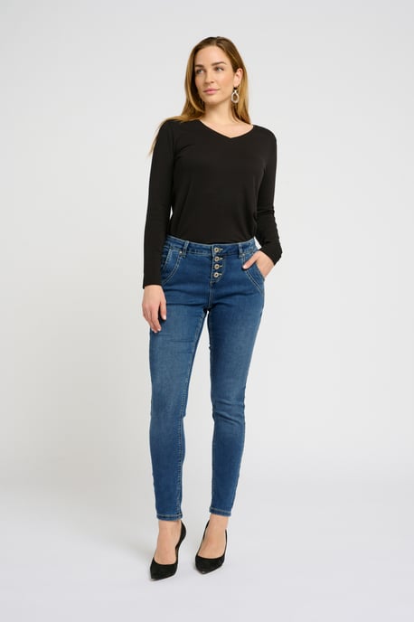 Jeans Curved fit medium blue - Image 4