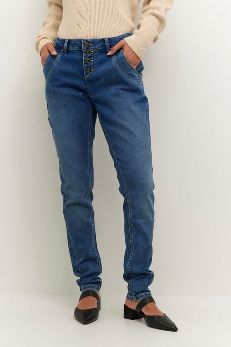 Jeans Curved fit medium blue - Image 5