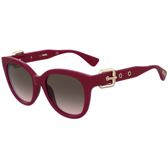 Moschino Brown SF Lens Rode Zonnebril met Gespen - Image 2