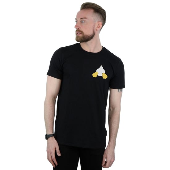 Disney Heren Donald Duck Rugzijde Borstprint T-Shirt (Zwart) - Image 2