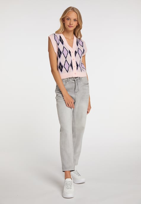 Mymo Gebreide vest Blonda Dames Roze Veelkleurig - Image 2