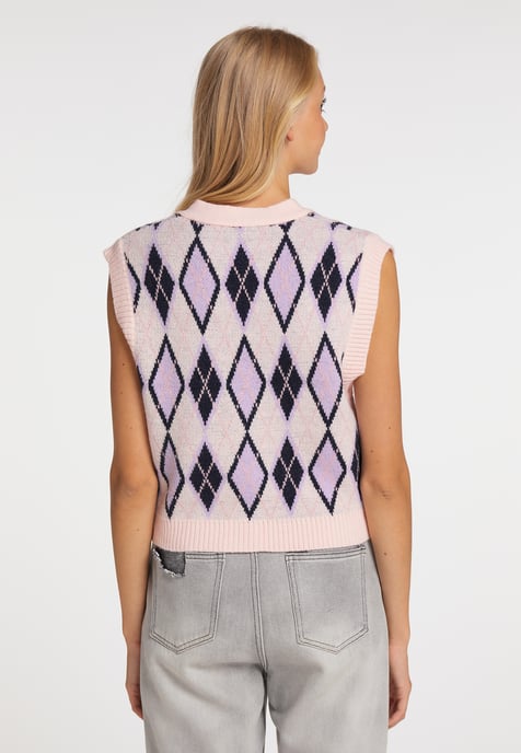 Mymo Gebreide vest Blonda Dames Roze Veelkleurig - Image 4