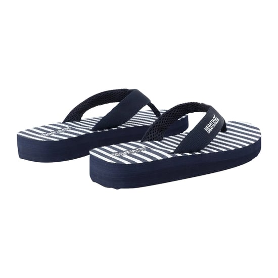 Regatta Dames/dames Catarina teenslippers (Navy/White Stripe) - Image 2
