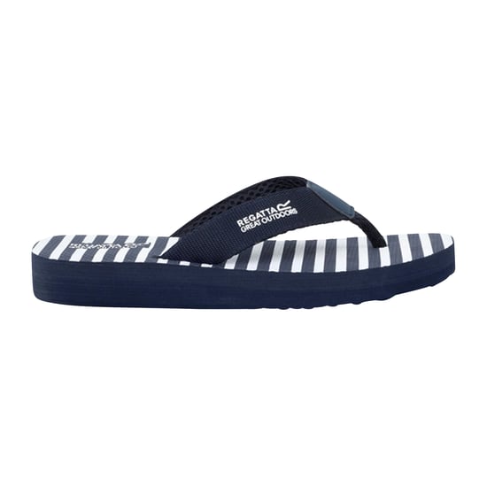 Regatta Dames/dames Catarina teenslippers (Navy/White Stripe) - Image 4