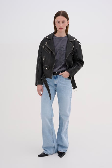Leren jas Casual fit grey - Image 4