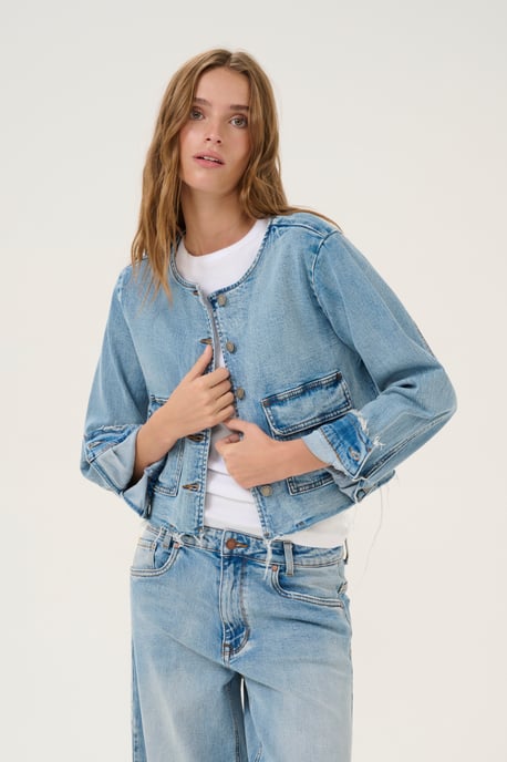 Denim jack Regular fit light blue - Image 5