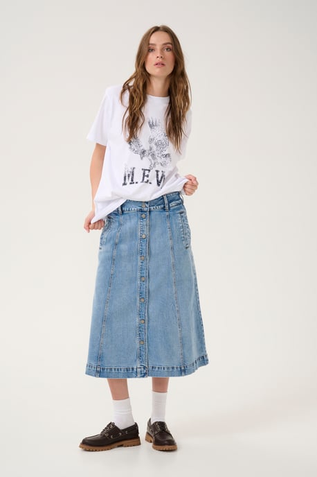 Denim rok A-shape light blue - Image 1