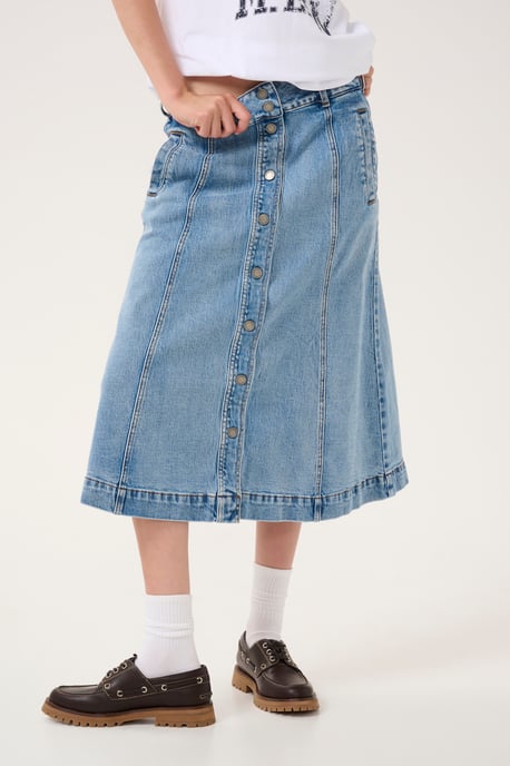 Denim rok A-shape light blue - Image 3