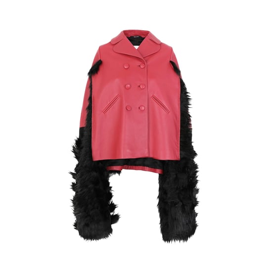 Maison Margiela leren capejas met imitatiebont - Image 1
