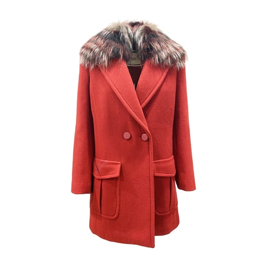Fendi bontkraag wollen jas - Image 1