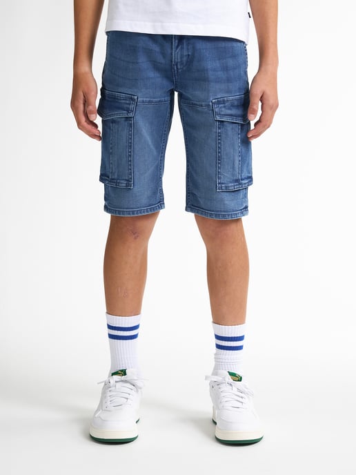 Petrol Industries - Jongens Torino Cargo Short Denim Aventura - Blauw - Image 1