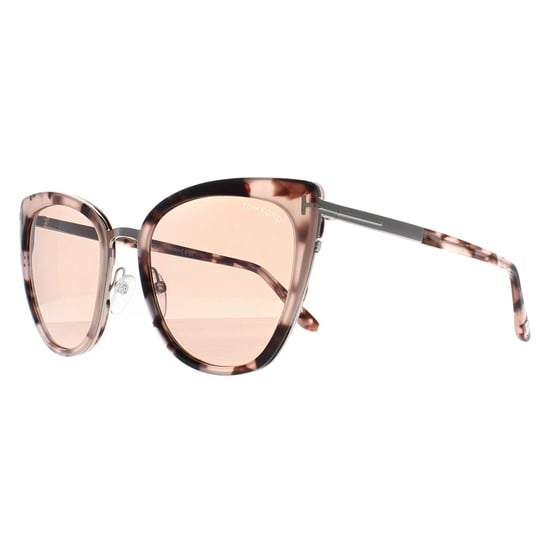 Tom Ford Simona FT0717 55G gekleurde havana bruine spiegelzonnebril - Image 2