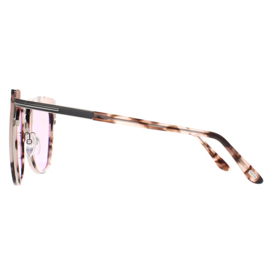 Tom Ford Simona FT0717 55G gekleurde havana bruine spiegelzonnebril - Image 3