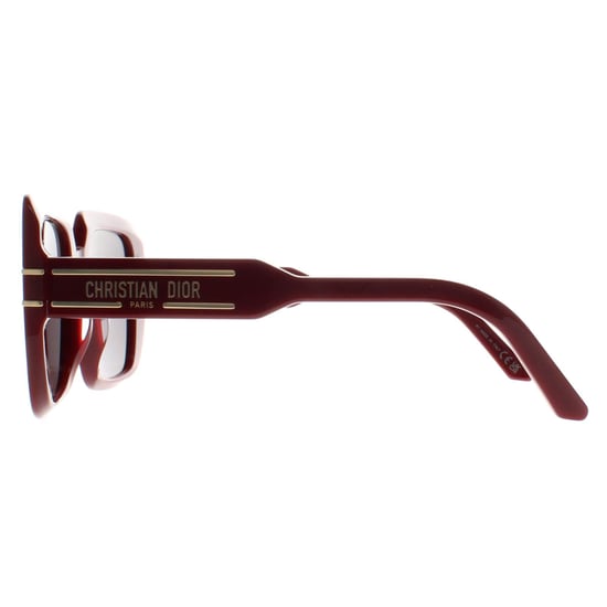 Dior DiorSignature S11I 35A0 bordeaux grijze spiegelzonnebril - Image 3
