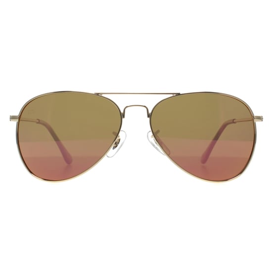 Prive Revaux Commando Mini champagne goud blauwe spiegel zonnebril - Image 1