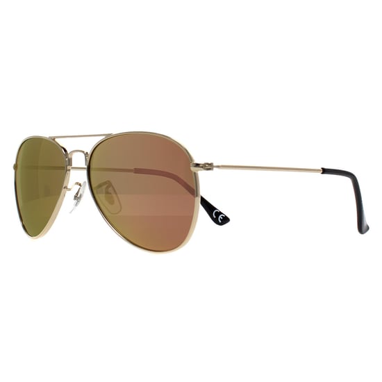 Prive Revaux Commando Mini champagne goud blauwe spiegel zonnebril - Image 2