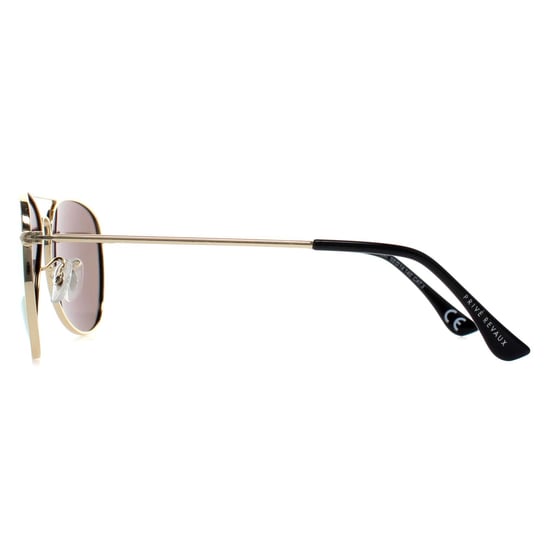 Prive Revaux Commando Mini champagne goud blauwe spiegel zonnebril - Image 3