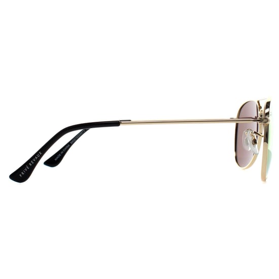 Prive Revaux Commando Mini champagne goud blauwe spiegel zonnebril - Image 4