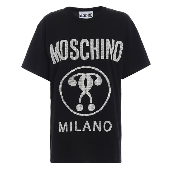 Moschino Milano Double Question Mark-logo Zwart T-shirt - Image 1
