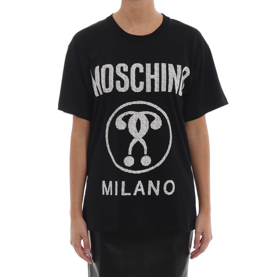 Moschino Milano Double Question Mark-logo Zwart T-shirt - Image 2